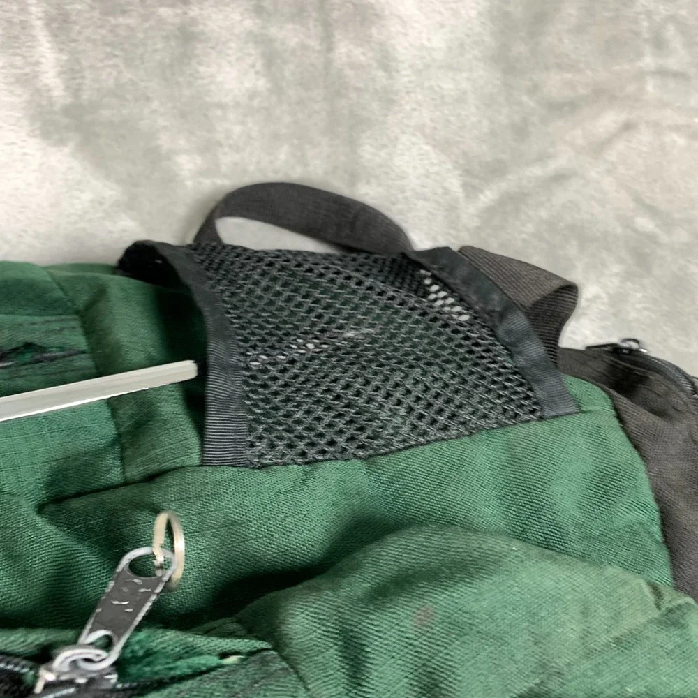 Vintage JanSport Backpack Day Pack Green Made in USA Outdoor Ripstop 90s Hiking
